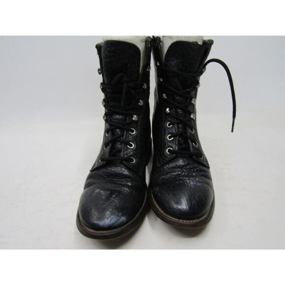 COWTOWN Mens Size 5.5 D Black Leather Laces Cowboy Western Boots main image 4